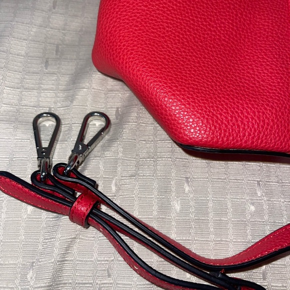 EUC Dana Bachman Red Leather Crossbody Handbag - Picture 7 of 12